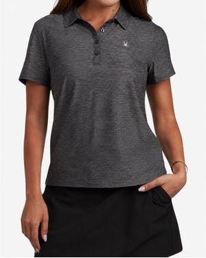Spyder Weekender Space-dye Relaxed Fit Short-sleeve Polo Shirt - Black