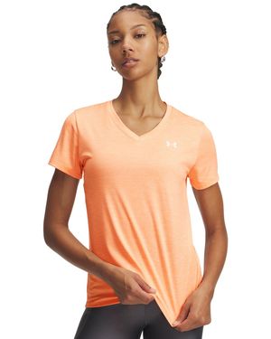 Under Armour Twist Tech V-neck Short-sleeve Top - Orange