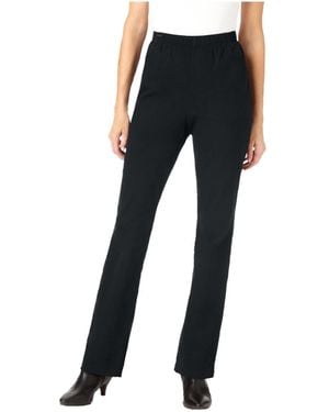 Woman Within Plus Size Bootcut Fineline Denim Jean - Black