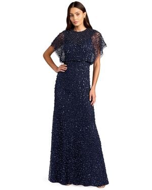 Mac Duggal Embellished Crew-neck Gown - Blue