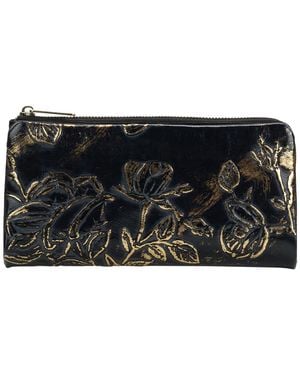 Patricia Nash Prassa Bark Leaves Textured Wallet - Black