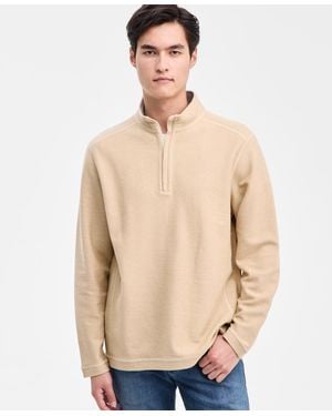 Tommy Bahama Bayview Reversible Quarter-zip Sweater - Natural