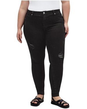 City Chic Plus Size Harley Nola Jean - Black