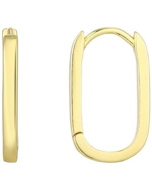 Adornia Laperouse Rectangle Hoop Earrings - Metallic
