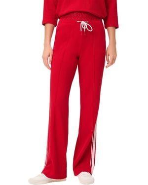 Olsen Side Stripe Jersey Drawstring Pant - Red