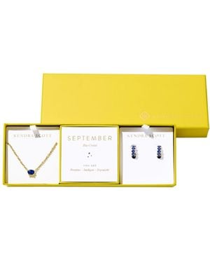 Kendra Scott 2-piece Cubic Zirconia Cailin Pendant Necklace And huggie Earrings Gift Set - Yellow