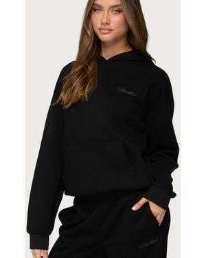 Edikted Basic Girl Oversized Hoodie - Black