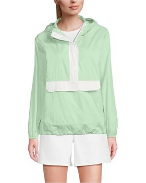 Lands' End Packable Anorak Windbreaker - Green