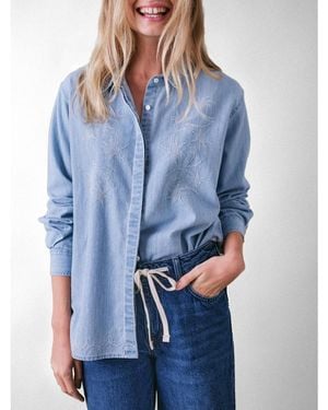 Camp Cove Swim Stella Denim Blouse - Blue