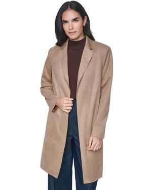 Tommy Hilfiger Scuba Suede Topper Open-front Faux Suede Jacket - Multicolor
