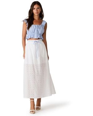 Steve Madden Brooklyn Square Neck Sleeveless Top - White