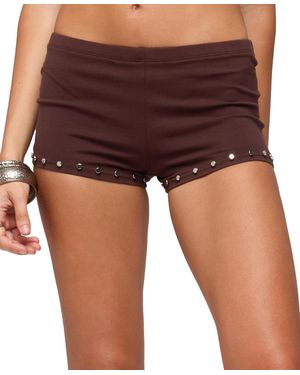 Edikted Ariadna Studded Micro Shorts - Purple