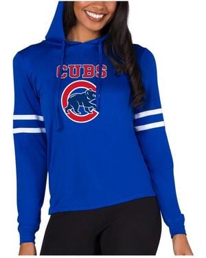 Concepts Sport Chicago Cubs Marathon Lightweight Lounge Pullover Hoodie - Blue