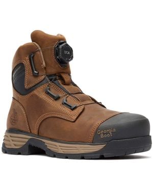 Georgia Boot Durab Lend Edge Boa Alloy Toe Work Boot - Brown