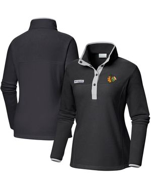 Columbia Chicago Hawks Benton Springs Half-snap Jacket - Black
