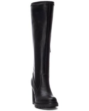 Xti Heeled Tall Boots Refresh Collection By - Black