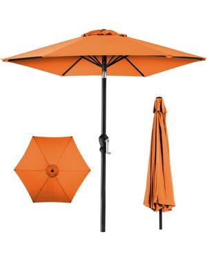 Best Choice Products 10ft Outdoor Steel Market Patio Umbrella W/ Crank - Orange