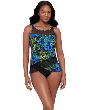 Miraclesuit Underwire Scoop Neck Tankini Top - Blue