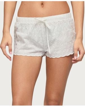 Edikted Talula Eyelet Shorts - Gray