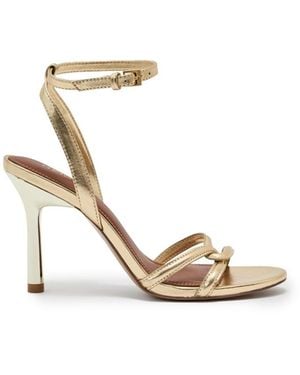 Reiss Annabelle Leather Link-strap Stiletto Sandals - White
