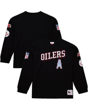 Mitchell & Ness Â Tennessee Oilers Training Camp Vintage Logos Long Sleeve T-shirt - Black