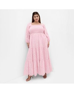 City Chic Brodie Maxi Dress - Pink