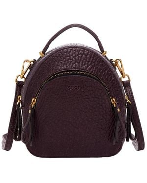 Susu Small Leather Mini Backpack Purse - Purple