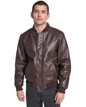 Levi's Varsity Regular-fit Faux Leather Jacket - Brown