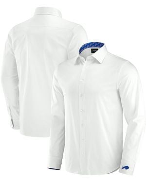 J. Palmer Buffalo Bills Man-in-motion Long Sleeve Button-up Dress Shirt - White