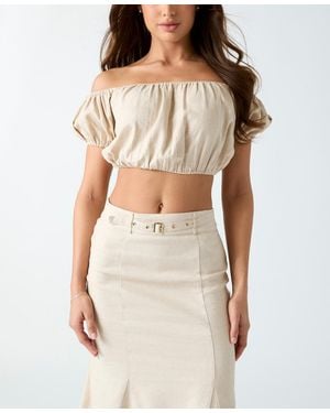 Guess Ryan Off-the-shoulder Top - Natural