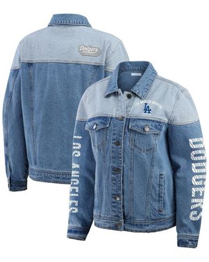 WEAR by Erin Andrews Los Angeles Dodgers Full-button Denim Jacket - Blue