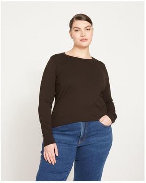 UNIVERSAL STANDARD Plus Size Long Sleeve Tee - Black
