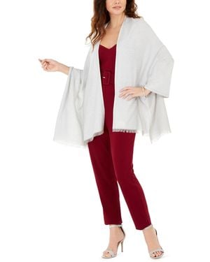 Calvin Klein Lightweight Metallic Evening Wrap - Red
