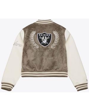 Mitchell & Ness Mitchell Ness Oakland Raiders Full-snap Varsity Jacket - White