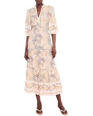 Mint Velvet Palm Print Maxi Dress - Natural