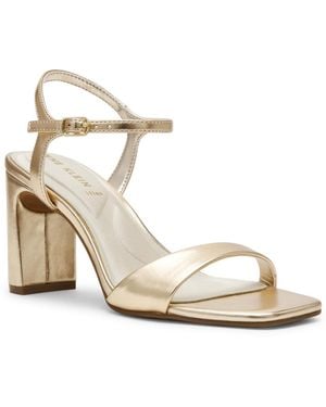 Anne Klein Beata Square Toe Dress Sandals - Natural