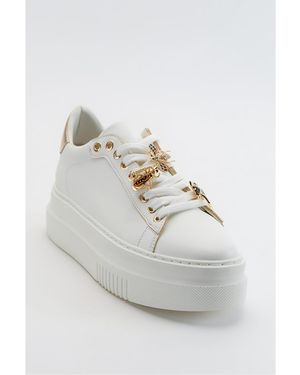 Prologue Shoes Ater Bee Buckle Sneakers - White