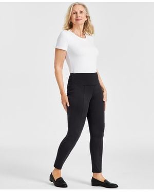 Style & Co. Mid-rise Ponte-knit Pants - White
