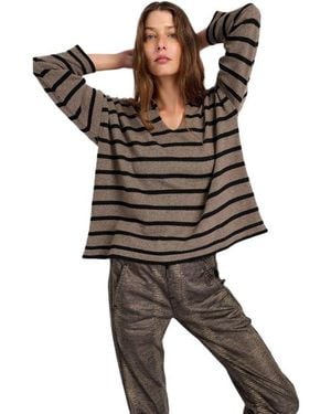 Alembika Surfside Collared Sweater - Brown