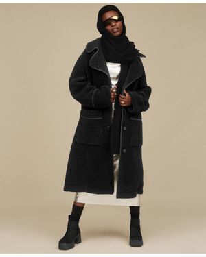 UGG Sema Comfort-fit Full-length Fluff Coat - Black