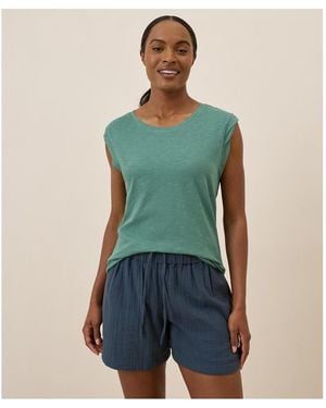 Pact Organic Cotton Featherweight Slub Muscle Tee - Green
