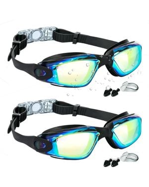 Gnuadz Swim goggles Anti Fog No Leaking Men 2 Pack - Blue