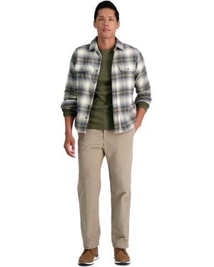 Haggar Classic-fit Stretch Corduroy Pants - Green