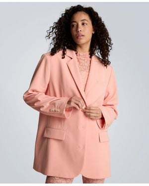 Kenneth Cole Three-button Boyfriend Blazer - Pink