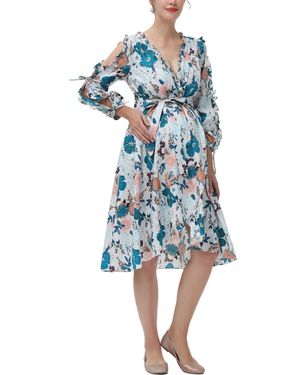 Kimi + Kai Kimi + Kai Maternity Akemi Nursing Hospital Incognito Delivery Dress - Blue