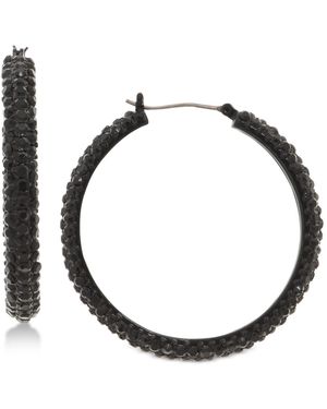 DKNY Micro-pave 1 2/3" Hoop Earrings - Multicolor