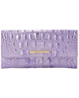 Brahmin Cordelia Embossed Leather Wallet - Purple