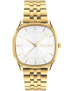 Calvin Klein Ck Shape Gold-tone Stainless Steel Bracelet Watch 37mm - Metallic