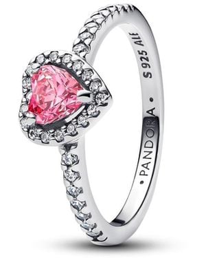 PANDORA Elevated Pink Heart Ring