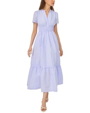 Cece Split V-neck Dress - Purple
